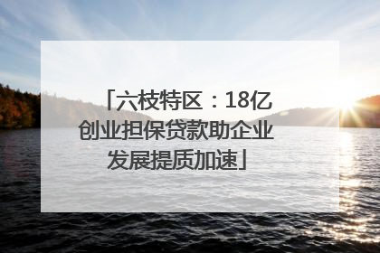 六枝特区：18亿创业担保贷款助企业发展提质加速