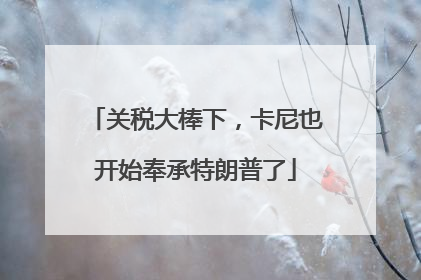 关税大棒下，卡尼也开始奉承特朗普了