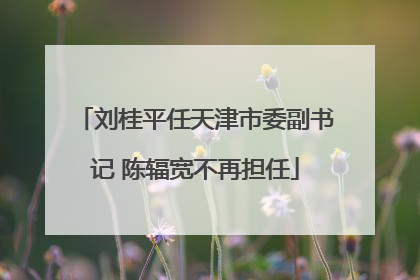 刘桂平任天津市委副书记 陈辐宽不再担任