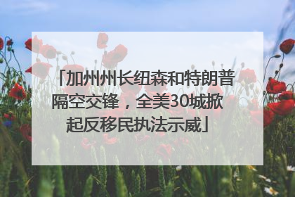 加州州长纽森和特朗普隔空交锋，全美30城掀起反移民执法示威