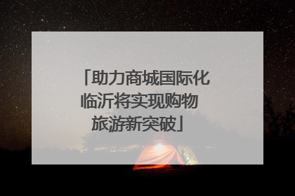 助力商城国际化 临沂将实现购物旅游新突破