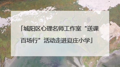 城阳区心理名师工作室“送课百场行”活动走进夏庄小学
