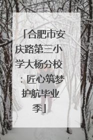合肥市安庆路第三小学大杨分校：匠心筑梦 护航毕业季