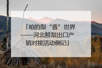 咱的梨“香”世界——河北鲜梨出口产销对接活动侧记