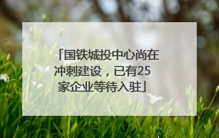 国铁城投中心尚在冲刺建设，已有25家企业等待入驻
