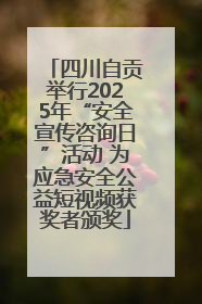 四川自贡举行2025年“安全宣传咨询日”活动 为应急安全公益短视频获奖者颁奖