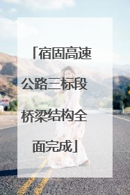宿固高速公路三标段桥梁结构全面完成