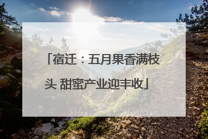 宿迁：五月果香满枝头 甜蜜产业迎丰收