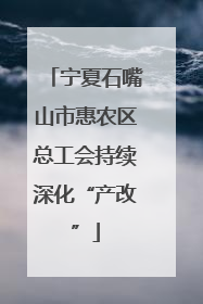 宁夏石嘴山市惠农区总工会持续深化“产改”