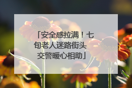 安全感拉满！七旬老人迷路街头 交警暖心相助