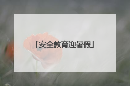 安全教育迎暑假