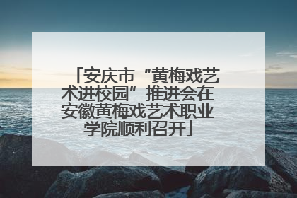 安庆市“黄梅戏艺术进校园”推进会在安徽黄梅戏艺术职业学院顺利召开