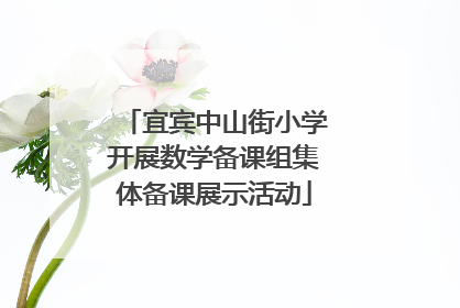 宜宾中山街小学开展数学备课组集体备课展示活动