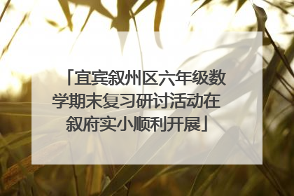 宜宾叙州区六年级数学期末复习研讨活动在叙府实小顺利开展