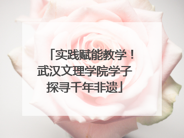 实践赋能教学！武汉文理学院学子探寻千年非遗