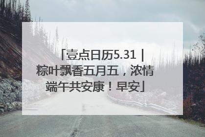 壹点日历5.31｜粽叶飘香五月五，浓情端午共安康！早安