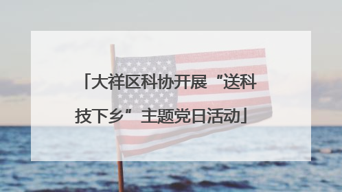 大祥区科协开展“送科技下乡”主题党日活动
