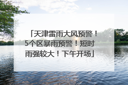 天津雷雨大风预警！5个区暴雨预警！短时雨强较大！下午开场