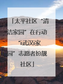太平社区“清洁家园”在行动 “i武汉i家园”志愿者扮靓社区