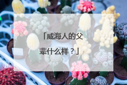 威海人的父辈什么样？
