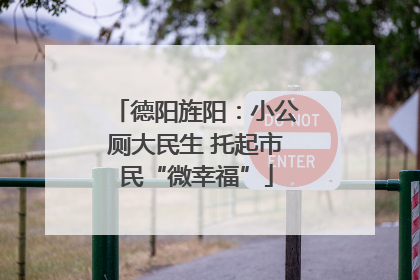 德阳旌阳：小公厕大民生 托起市民“微幸福”