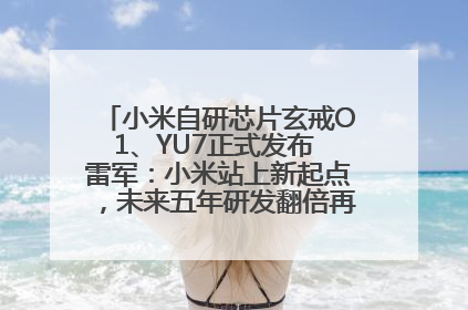 小米自研芯片玄戒O1、YU7正式发布 雷军：小米站上新起点，未来五年研发翻倍再投2000亿元