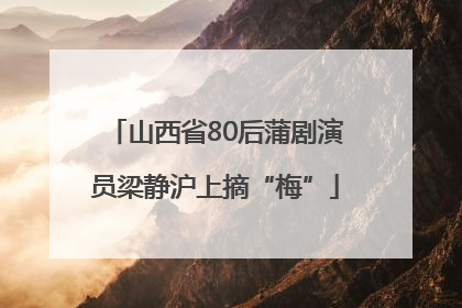 山西省80后蒲剧演员梁静沪上摘“梅”