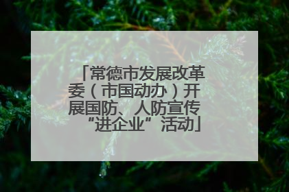 常德市发展改革委（市国动办）开展国防、人防宣传“进企业”活动