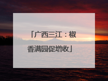 广西三江：椒香满园促增收