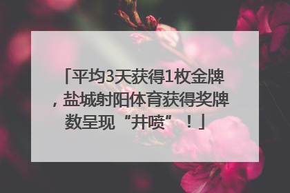 平均3天获得1枚金牌，盐城射阳体育获得奖牌数呈现“井喷”！