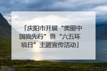 庆阳市开展“美丽中国我先行”暨“六五环境日”主题宣传活动