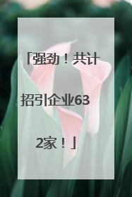 强劲！共计招引企业632家！