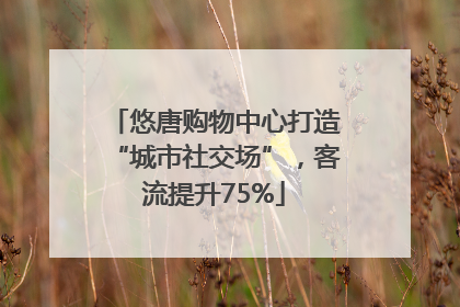 悠唐购物中心打造“城市社交场”，客流提升75%