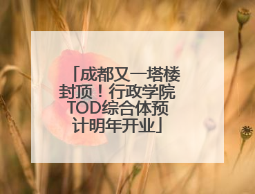 成都又一塔楼封顶！行政学院TOD综合体预计明年开业
