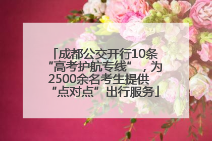 成都公交开行10条“高考护航专线”，为2500余名考生提供“点对点”出行服务