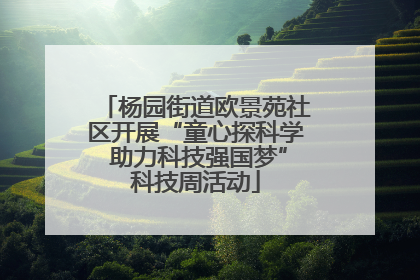 杨园街道欧景苑社区开展“童心探科学 助力科技强国梦”科技周活动