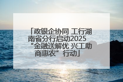 政银企协同 工行湖南省分行启动2025“金融送解优 兴工助商惠农”行动