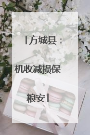 方城县：机收减损保粮安
