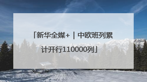 新华全媒+｜中欧班列累计开行110000列