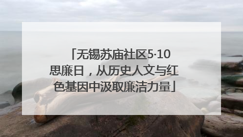 无锡苏庙社区5·10思廉日，从历史人文与红色基因中汲取廉洁力量