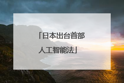 日本出台首部人工智能法