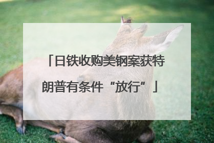 日铁收购美钢案获特朗普有条件“放行”