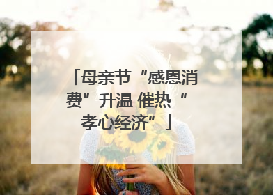 母亲节“感恩消费”升温 催热“孝心经济”