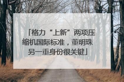 格力“上新”两项压缩机国际标准，董明珠另一重身份很关键