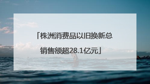 株洲消费品以旧换新总销售额超28.1亿元