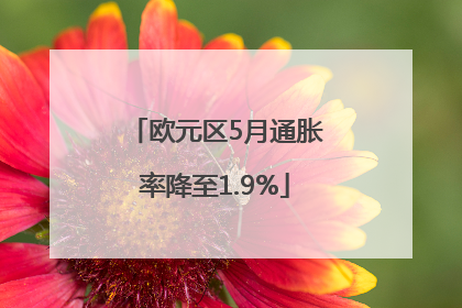欧元区5月通胀率降至1.9%