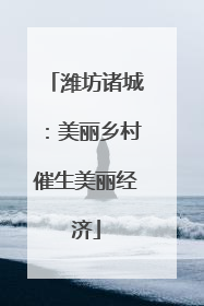 潍坊诸城：美丽乡村催生美丽经济