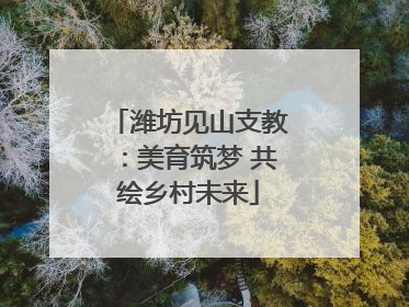 潍坊见山支教：美育筑梦 共绘乡村未来
