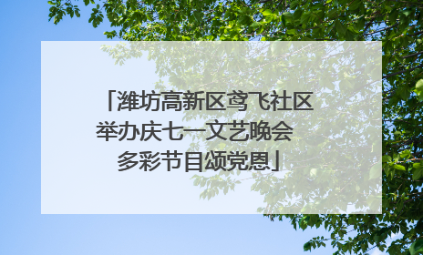 潍坊高新区鸢飞社区举办庆七一文艺晚会 多彩节目颂党恩