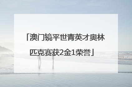 澳门镜平世青英才奥林匹克赛获2金1荣誉